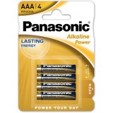 Tartós elem Panasonic Alkaline Power AAA mikro 1.5V alkáli 4 db-os