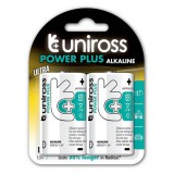 Tartós elem Uniross Alkaline Power D góliát 1.5V alkáli 2 db-os