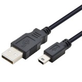 TB AKTBXKU3PBAW18B USB-A apa - MiniUSB-B apa 2.0 Adat és töltő kábel - Fekete (1.8m) (AKTBXKU3PBAW18B)