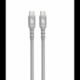 TB AKTBXKUCC2SI10G USB-C apa - USB-C apa 2.0 Adat és töltő kábel - Szürke (1m) (AKTBXKUCC2SI10G)