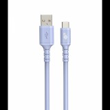 TB AKTBXKUCMISI10F USB-A apa - USB-C apa 2.0 Adat és töltő kábel - Lila (1m) (AKTBXKUCMISI10F)