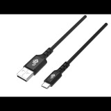 TB AKTBXKUCMISI20B USB-A apa - USB-C apa 2.0 Adat és töltőkábel - Fekete (2m) (AKTBXKUCMISI20B)