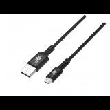 TB Micro USB-B apa - USB-A apa 2.0 Adat és töltő kábel - Fekete (2m) (AKTBXKU2MISI20B)