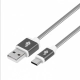 TB USB-A apa - USB-C apa 2.0 Adat és töltő kábel - Szürke (1,5 m) (AKTBXKUCSBA150S)