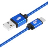 TB USB-A apa - USB-C apa 2.0 Adat és töltőkábel - Kék (1,5m) (AKTBXKUCSBA150N)