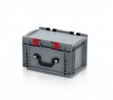 TBA Euro láda 30x20x18,5 - 1 csuklós fogantyúval, hosszú oldalon