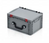 TBA Euro láda 40x30x23,5 - 1 csuklós fogantyúval, hosszú oldalon