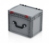 TBA Euro láda 40x30x33,5 - 1 csuklós fogantyúval, hosszú oldalon