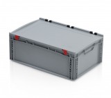 TBA Euro Láda 60X40X23,5 cm, Zárt Fogófüllel,Zsanéros Fedéllel