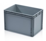 TBA Euro Láda 60X40X40 cm Zárt Fogófüllel, megerősített aljjal, vízelvezető lyukak