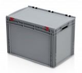 TBA Euro Láda 60X40X43,5 cm, Nyitott Fogófüllel,Zsanéros Fedéllel