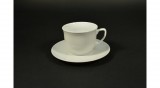 Teás bögre bécsi bögre+alátét  fehér porcelán 350 ml