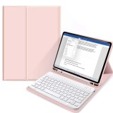 Tech-Pro Keyboard Pen - iPad 10.2" (2021-2019) beépített billentyűzetes tok (angol kiosztású) - pink
