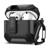 TECH-PROTECT CARBONOX APPLE AIRPODS 4 készülékhez tok fekete