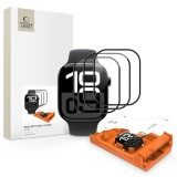 TECH-PROTECT EASY SET FLEX+ hibrid üvegfólia 3 PACK Apple Watch 10/11 készülékhez (46 MM) fekete