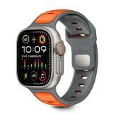 TECH-PROTECT ICONBAND LINE Apple Watch 8/9/10/11/SE/ULTRA (44/45/46/49 MM) készülékhez szíj, szürke/narancs