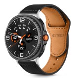 TECH-PROTECT LEATHERFIT Samsung Galaxy Watch 8/Classic készülékhez óra tok (40 / 44 / 46 MM) fekete
