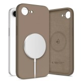 TECH-PROTECT Liquid Silicone MagSafe iPhone 16E készülékhez tok csokoládébarna