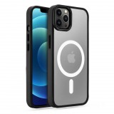 Tech-Protect MAGMAT Magsafe tok átlátszó / fekete Apple iPhone 12 / 12 Pro készülékhez (126578) - Telefontok
