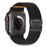 Tech-Protect NYLON CLASP óraszíj fekete, Apple Watch 42mm (S1-S3) / 44mm / 45mm / 46mm / 49mm készülékhez