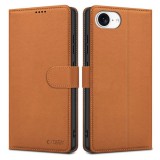 TECH-PROTECT pénztárca tok iPhone 16E készülékhez nyeregbarna