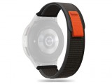 Tech-Protect Samsung Galaxy Watch 4 / 5 / 5 Pro / 6 nylon 20 mm-es sportszíj - 40/42/43/44/45/46/47 mm - fekete/narancs (ECO csomagolás)