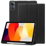 Tech-Protect Sc Pen Xiaomi Redmi Pad SE (11.0) oldalra nyíló, kitámasztható mappa tok ceruza tartóval, fekete