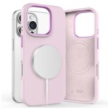 TECH-PROTECT SILICONE PURE MAGSAFE iPhone 16 Pro készülékhez tok rózsaszín gyöngyház