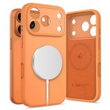 TECH-PROTECT szilikon MagSafe iPhone 17 Pro készülékhez tok Cosmic narancs