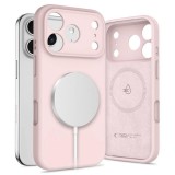 TECH-PROTECT szilikon MAGSAFE iPhone 17 Pro tok készülékhez, rózsaszín