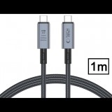 Tech-Protect USB Type-C - USB Type-C adat- és töltőkábel - Tech-Protect Ultraboost USB 4.0 / 8K / 40 Gbps / PD240 Cable - 240W - szürke (TP308989)