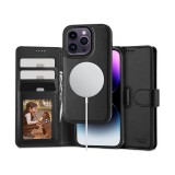 Tech-Protect Wallet Flip oldalra nyíló tok + Magsafe tok - Apple iPhone 15 Pro - fekete