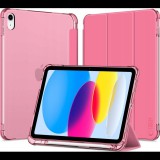 Tech-Protect ZONE TP SC Pen Holder Hybrid Smart Case mappa tok közepesen ütésálló érintőceruza tartó érintőceruza nélkül színes átlátszó hátlap Apple iPad 10.9 (2022) magenta (5906302372102)