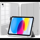 Tech-Protect ZONE TP SC Pen Holder Hybrid Smart Case mappa tok közepesen ütésálló érintőceruza tartó érintőceruza nélkül színes átlátszó hátlap Apple iPad 10.9 (2022) szürke (5906302310210)