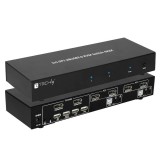 TECHLY  IDATA DP-KVM2 2-Port DisplayPort1.2 Dual-Monitor KVM Switch 101928