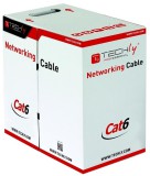 Techly ITP6-CCA-305-GY hálózati kábel Szürke 305 M Cat6 U/UTP (UTP)