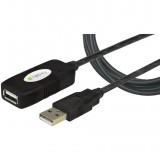 Techly IUSB-REP10TY USB kábel 10 M USB 2.0 USB A Fekete (IUSB-REP10TY)