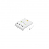 Techly Smart Card USB-CTM Chipkartenleser, USB 2.0, weiß (I-CARD-CAM-USB2TYC)