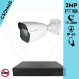 Techson 1 cső kamerás analóg megfigyelőrendszer 2MP HD cső biztonsági kamera, 2.8 mm fix objektívvel