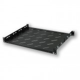 Techson tálca 1U magas perforált, 350 mm mély, 60 kg teherbírás, rackszekrénybe