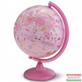 Tecnodidattica Földgömb PINK ZOO 25 cm - állatvilág tematikával, kislányoknak