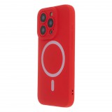 TectoShield Silicon Soft MagSafe-kompatibilis tok iPhone 15 Pro - piros