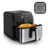 Tefal Easy Fry Mega EY855D10 olajsütő Normál 7,5 L Önálló készülék 2020 W Forrólevegős sütő Fekete, Rozsdamentes acél