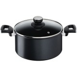 Tefal G2554672 Unlimited 24 cm, 5.2 l, tapadásmentes Fekete-Inox edény fedővel