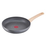 Tefal G2660572 Natural Force 26 cm, Thermo-Signal, tapadásmentes Szürke-Fa serpenyő
