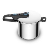 Tefal P2584401 Secure Trendy  8 l, 5 fokozatú biztonsági rendszer, rozsdamentes acél Inox-Fekete kukta
