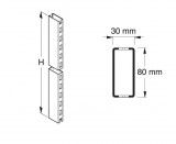 Tegometall Függőleges Oszlop 8X3 H210cm, fehér