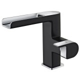 Teka FORMENTERA mosdó csaptelep nyitott cascade kifolyócsővel, fekete 62.331.02.0NC (62331020NC)