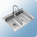 Teka Starbright 80 E-XN 2B rozsdamentes mosogató, 500x790mm, 2 medencés