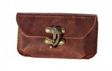 Telefon tok, bőr övtáska, több színben, méretben, fekvő